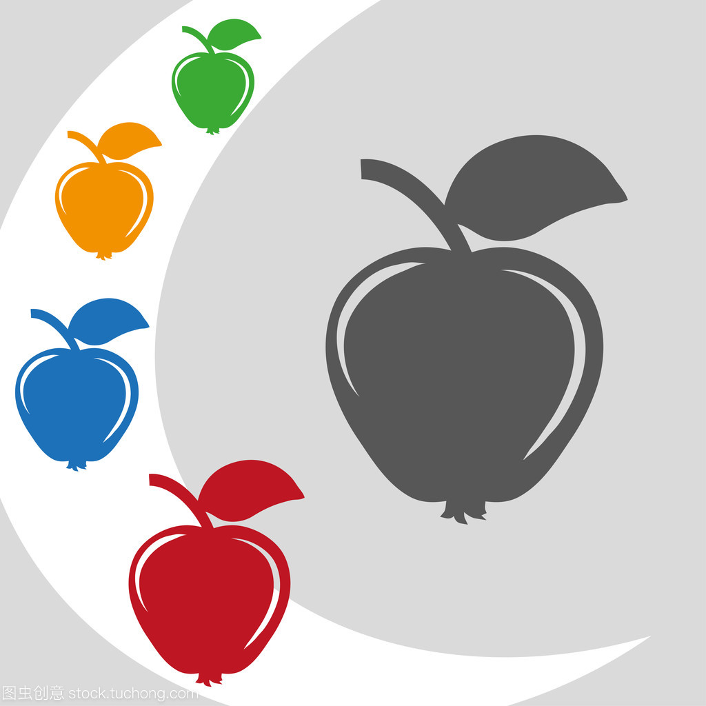 現代果品徽標 品味與自然的視覺交響